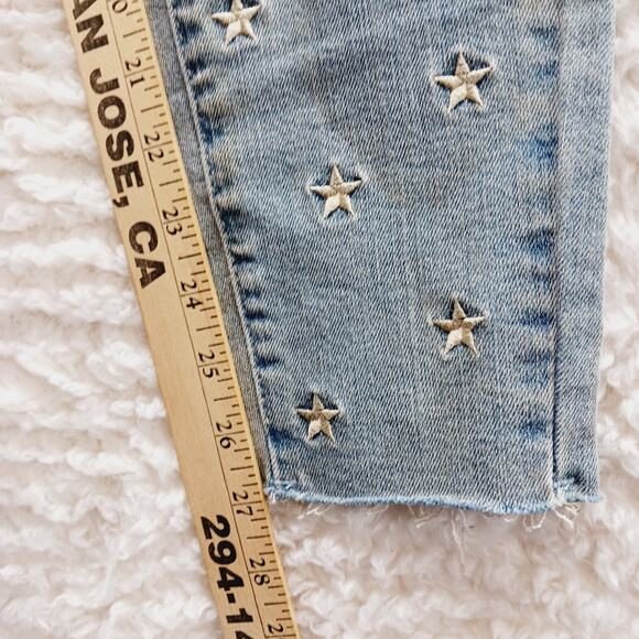 Jeans Women 7/28 High Waist Judy Blue Star Embroidered Light Wash Whimsycore - Picture 9 of 16